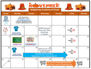 ✨November 2025 Activity Calendar ✨